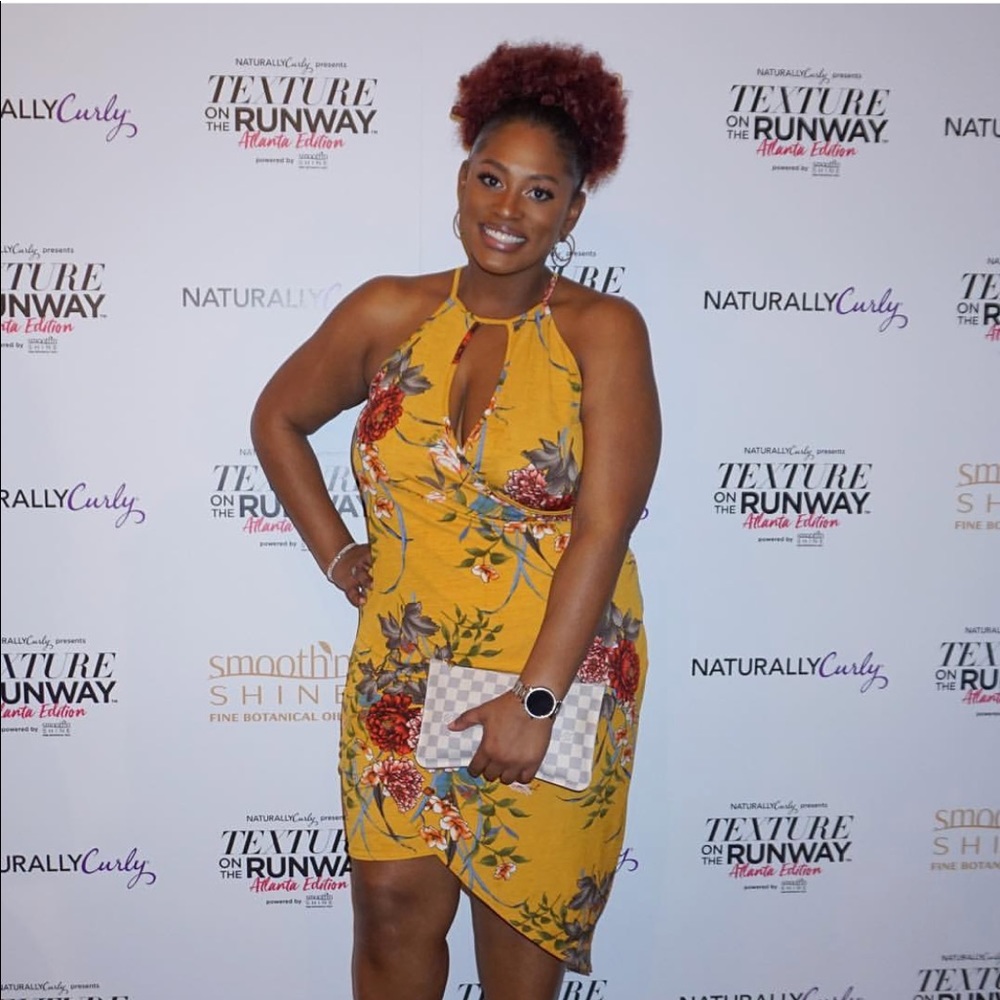 Yellow floral party dress